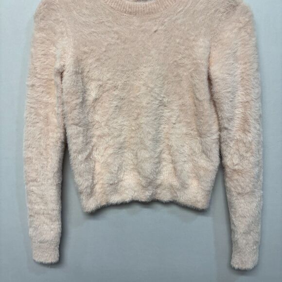 Aritzia Sunday Best Women Fuzzy Knit Cropped Sweater Size Medium C064 -1 - Picture 10 of 15
